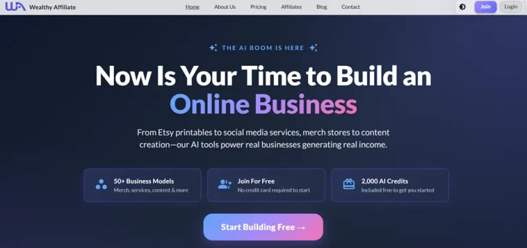 Wealthy Affiliate website January 2026