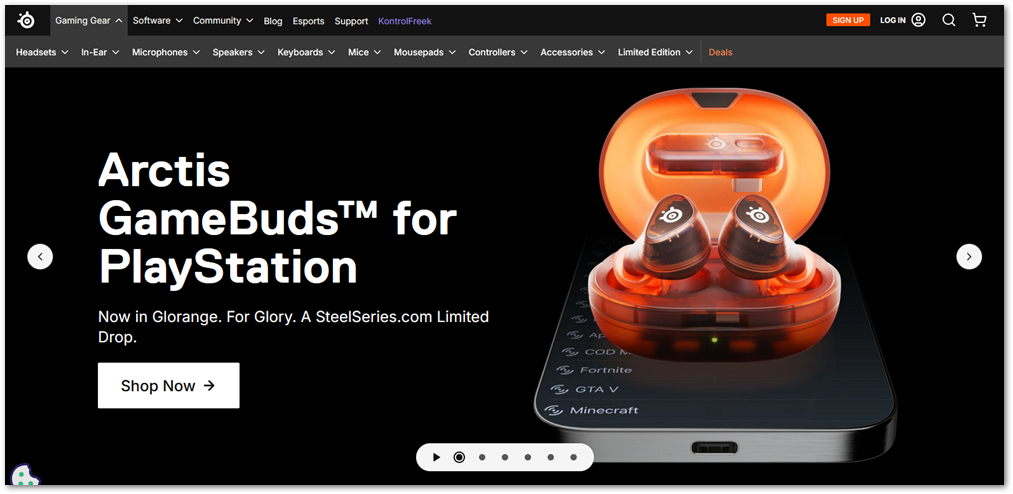 SteelSeries website