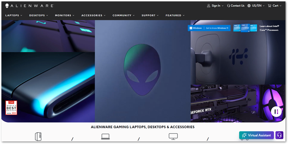 Alienware gaming website