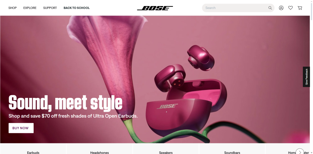 Bose home page