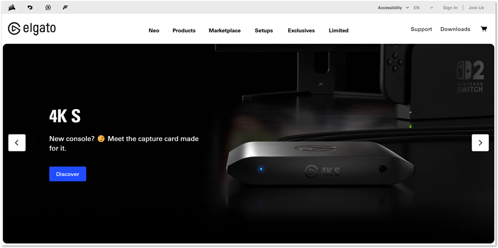 Elgato website 