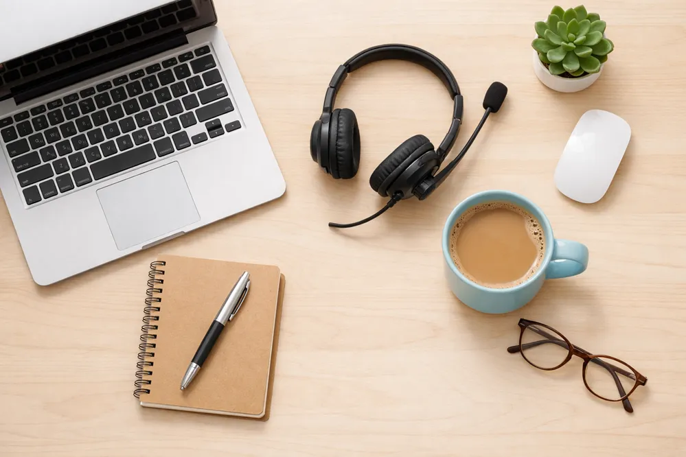 Cozy ESL Workspace with essentials