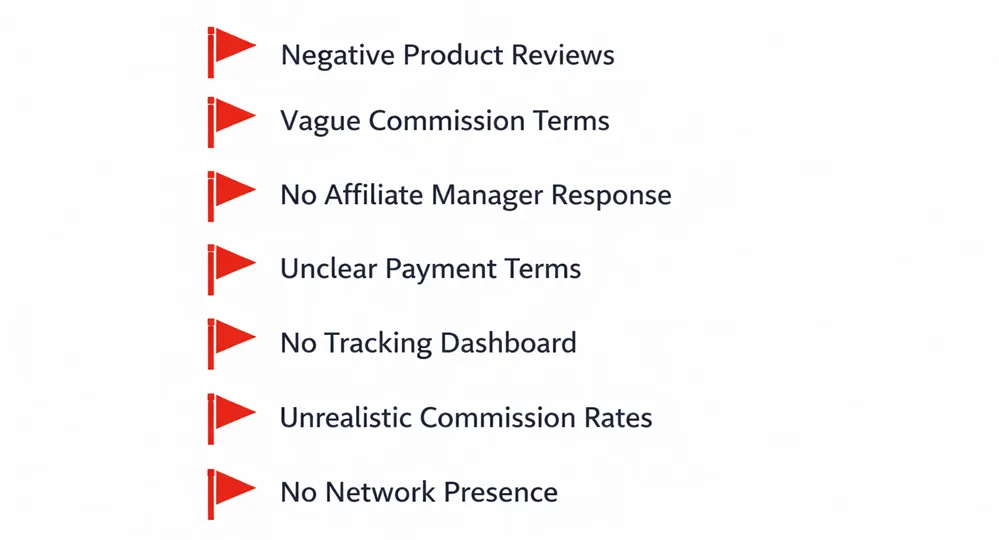 Affiliate Program Red Flags