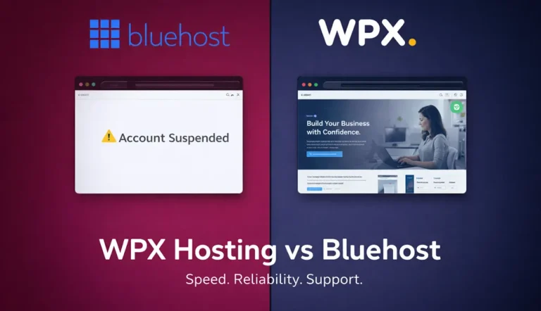 WPX Hosting vs Bluehost comparison - speed, reliability, and support compared
