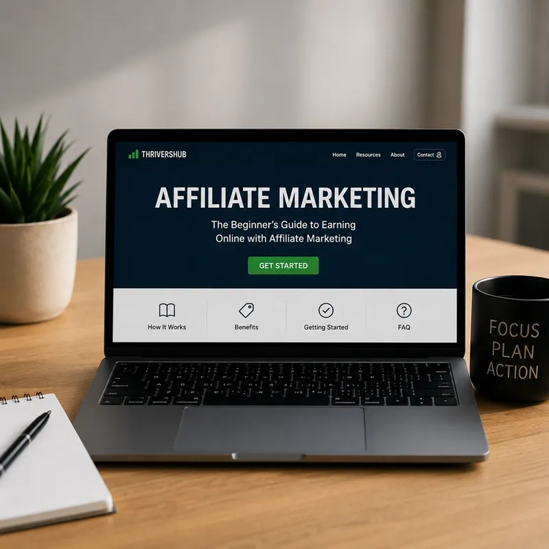 affiliate marketing on a lapto